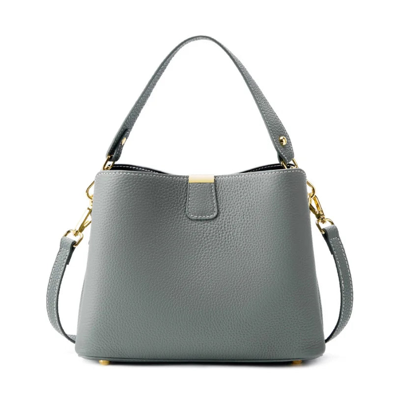 The Madison Genuine Leather Bucket Bag
