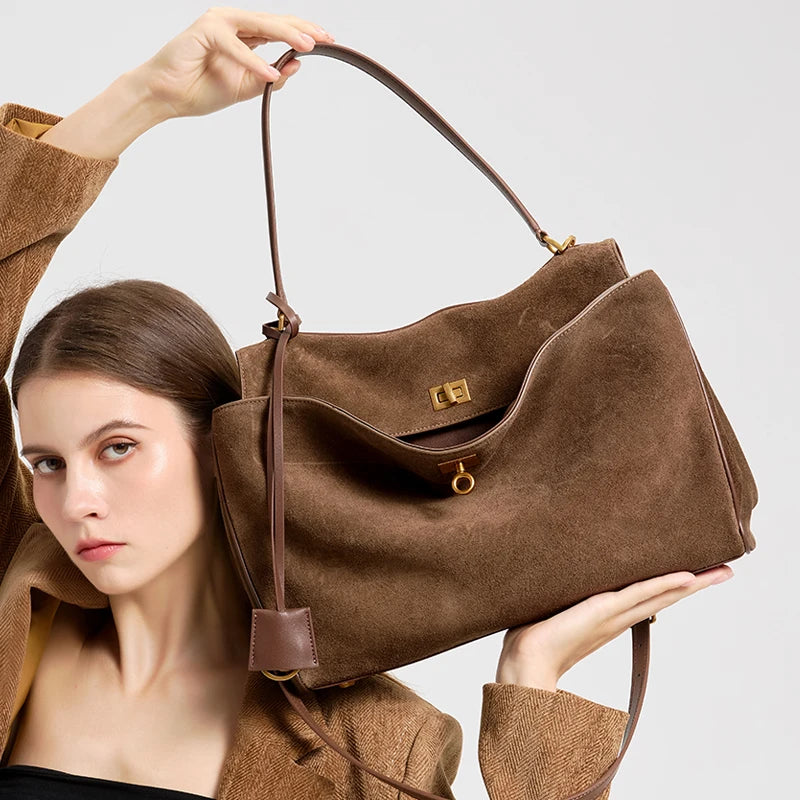 The Heritage Large Suede Tote
