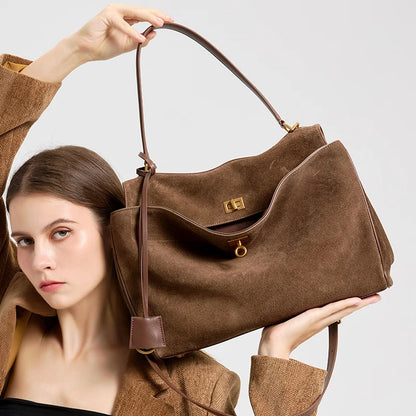The Heritage Large Suede Tote