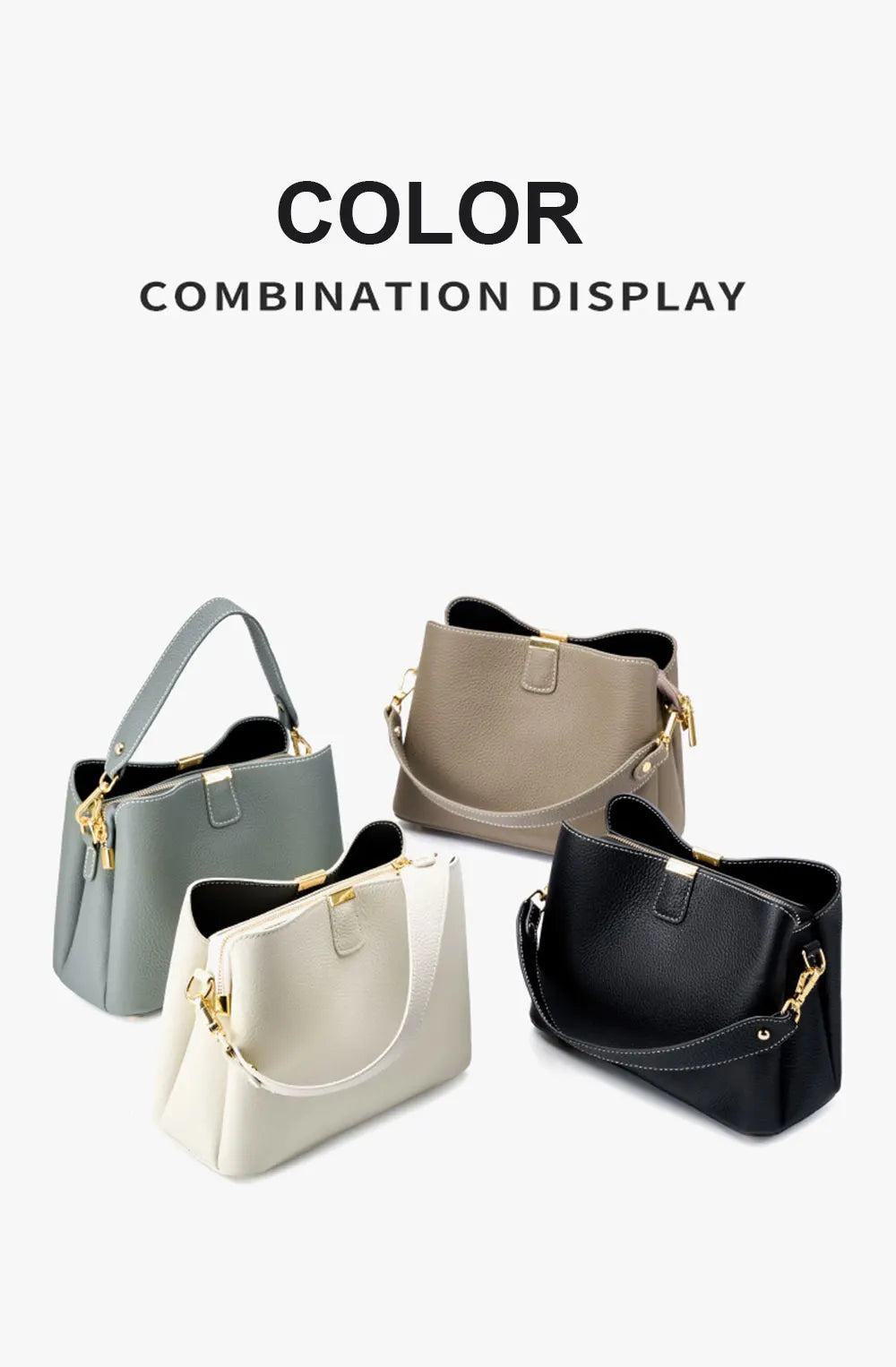 The Madison Genuine Leather Bucket Bag