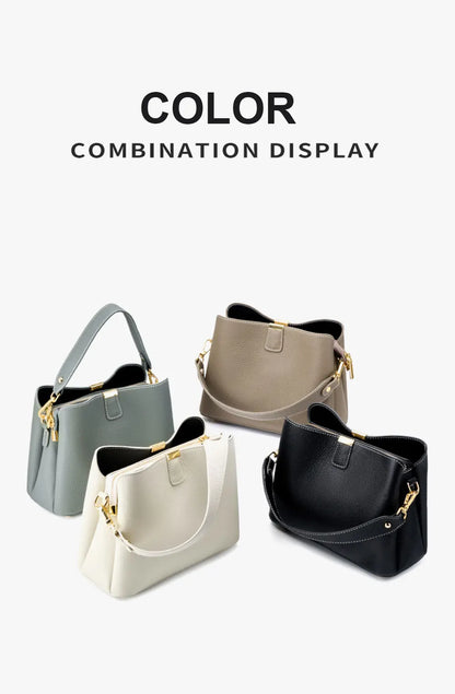 The Madison Genuine Leather Bucket Bag