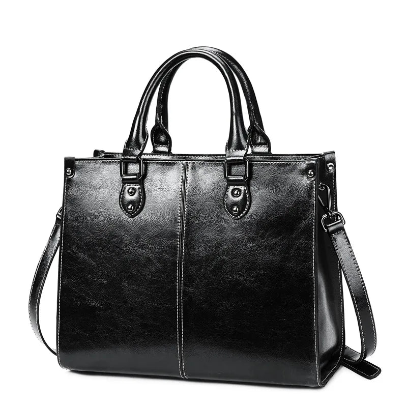 The Plaza Cowhide Leather Tote