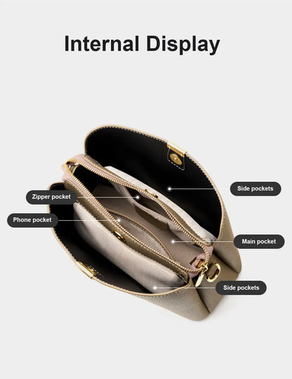 The Madison Genuine Leather Bucket Bag