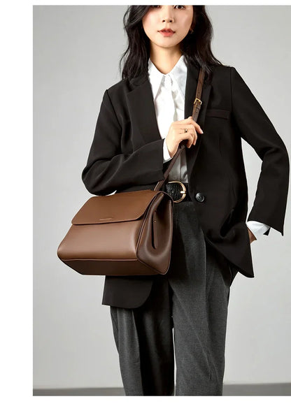 The Minimalist Cowhide Messenger