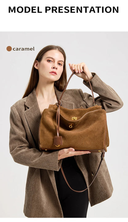 The Heritage Large Suede Tote