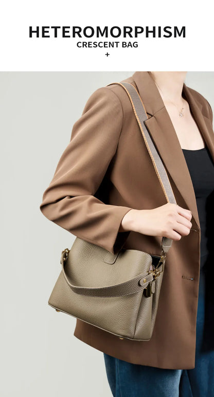 The Madison Genuine Leather Bucket Bag