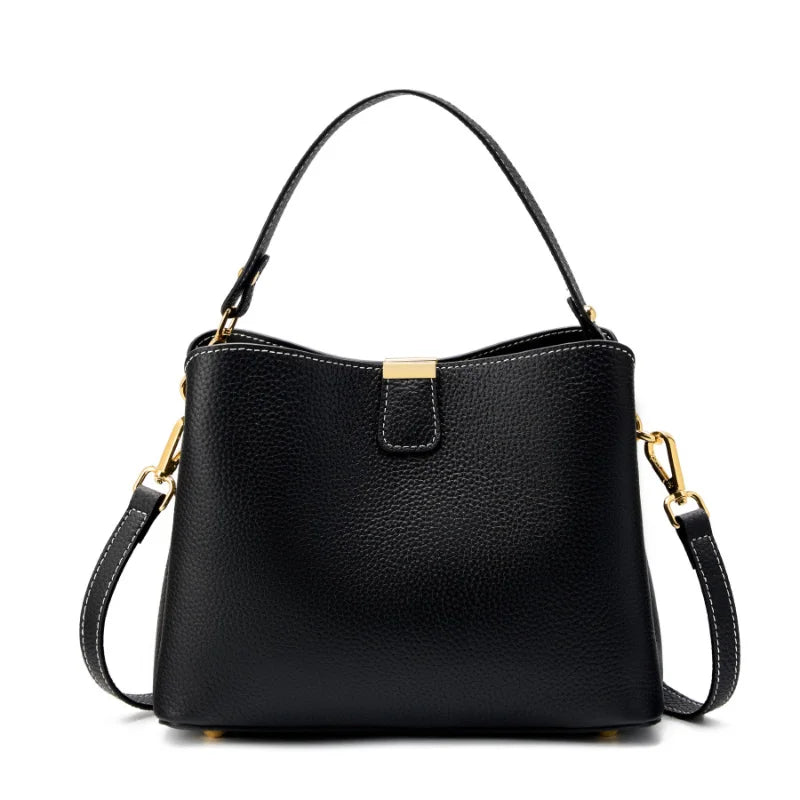 The Madison Genuine Leather Bucket Bag