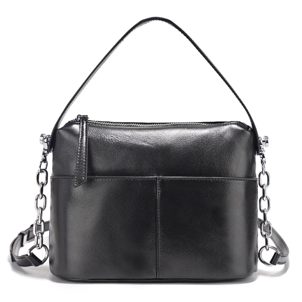 The Zency Black Top-Handle Bag