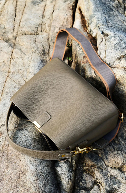 The Madison Genuine Leather Bucket Bag