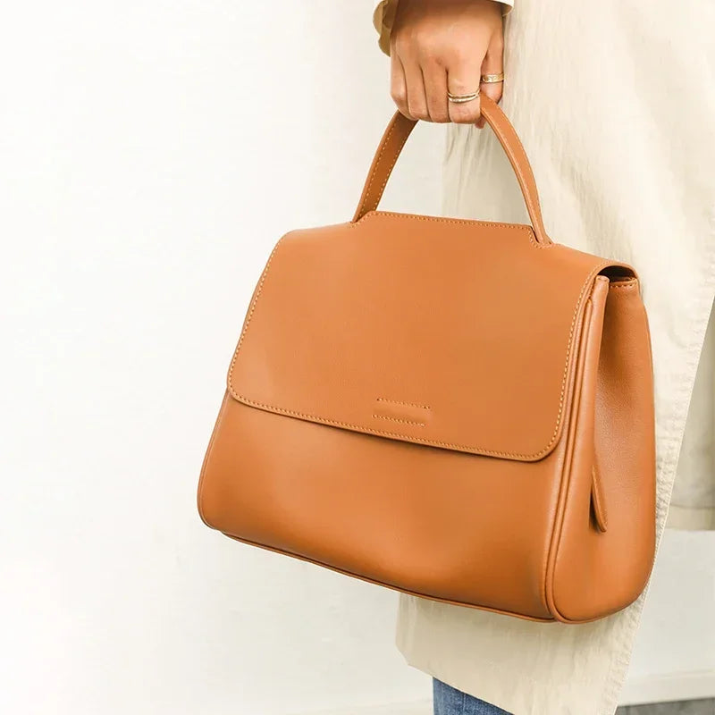 The Minimalist Cowhide Messenger