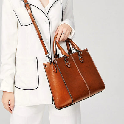 The Plaza Cowhide Leather Tote