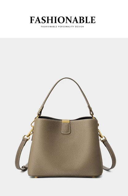 The Madison Genuine Leather Bucket Bag
