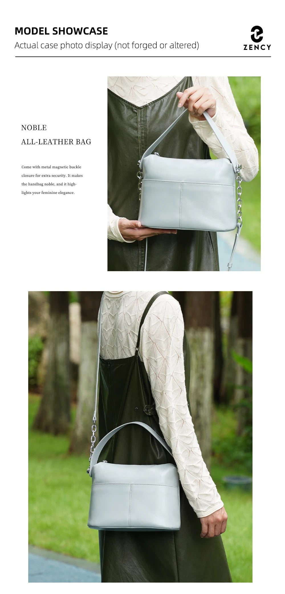 The Zency Black Top-Handle Bag