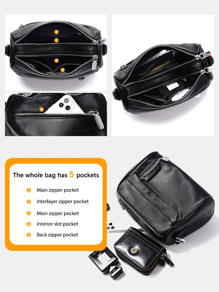The Zency Leather Crossbody Bag