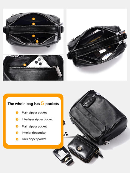 The Zency Leather Crossbody Bag
