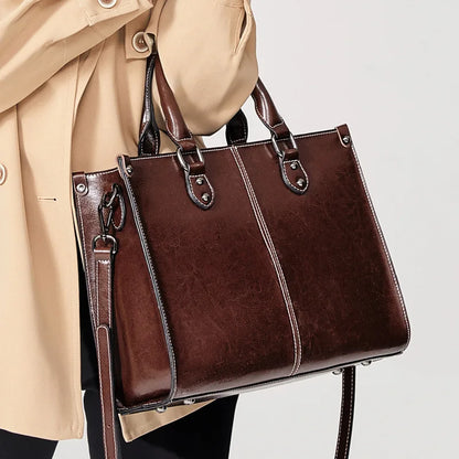 The Plaza Cowhide Leather Tote