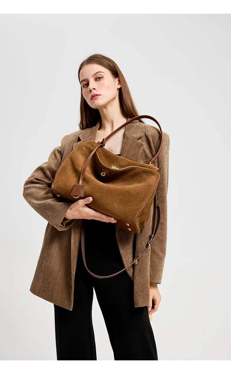 The Heritage Large Suede Tote