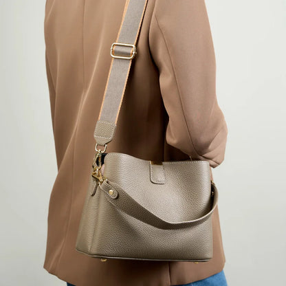 The Madison Genuine Leather Bucket Bag