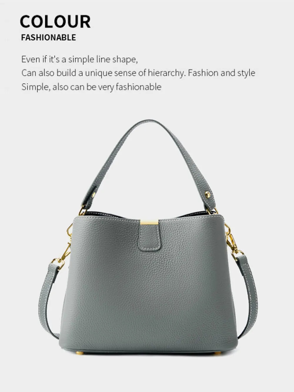 The Madison Genuine Leather Bucket Bag