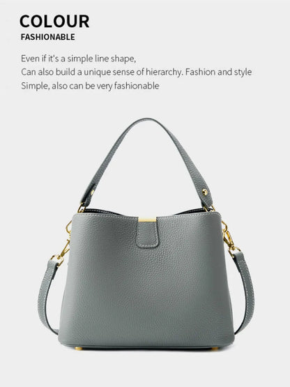 The Madison Genuine Leather Bucket Bag