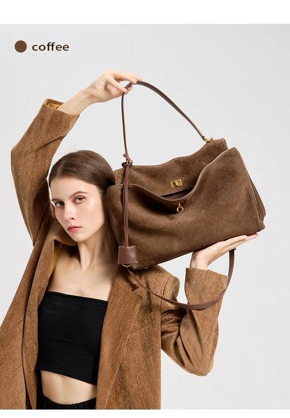 The Heritage Large Suede Tote