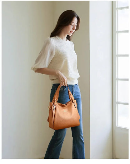 The Sovereign Leather Top-Handle Tote