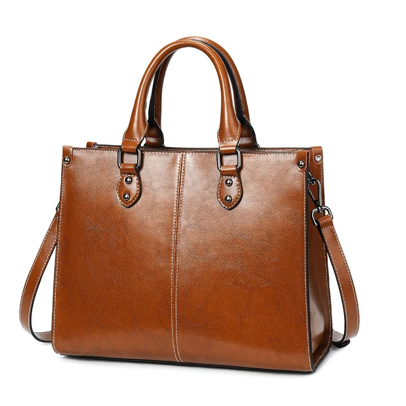The Plaza Cowhide Leather Tote