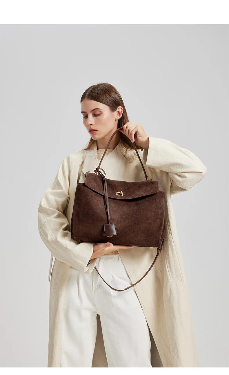 The Heritage Large Suede Tote
