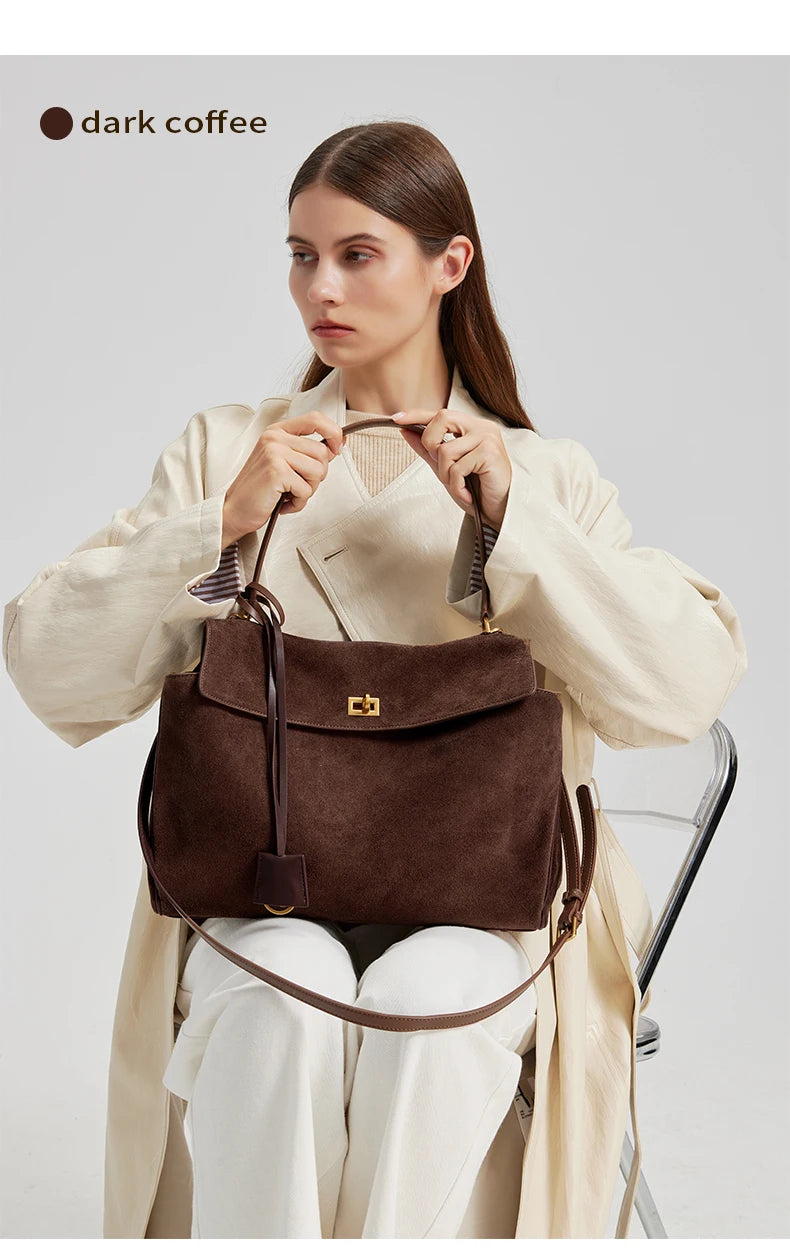 The Heritage Large Suede Tote