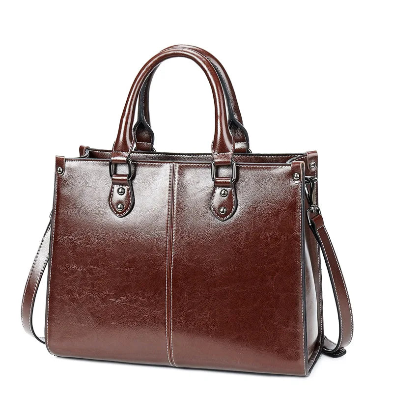 The Plaza Cowhide Leather Tote