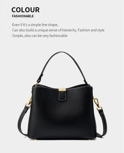 The Madison Genuine Leather Bucket Bag
