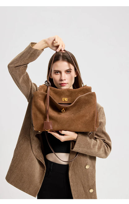 The Heritage Large Suede Tote