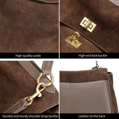 The Heritage Large Suede Tote