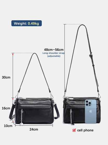 The Zency Leather Crossbody Bag