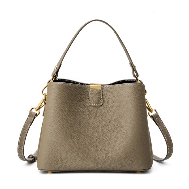 The Madison Genuine Leather Bucket Bag