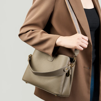 The Madison Genuine Leather Bucket Bag