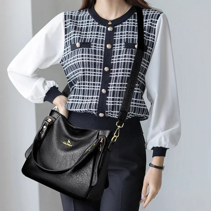The Sovereign Leather Top-Handle Tote
