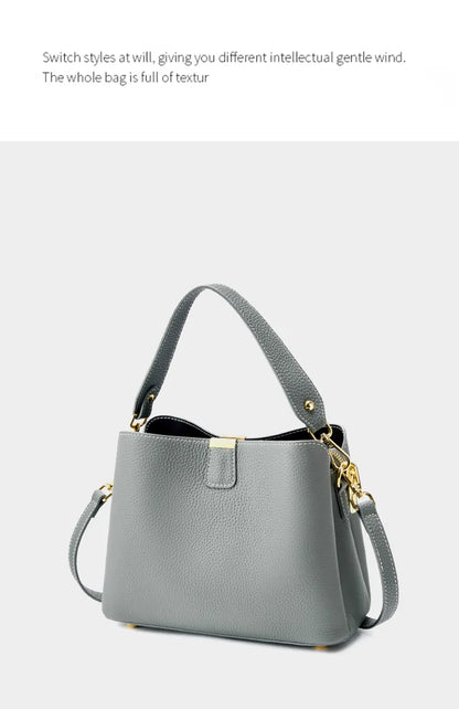 The Madison Genuine Leather Bucket Bag