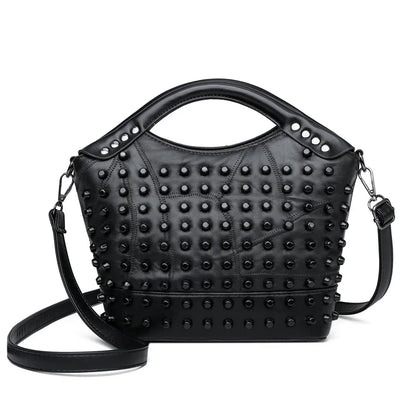 The Rivet Detail Sheepskin Handbag