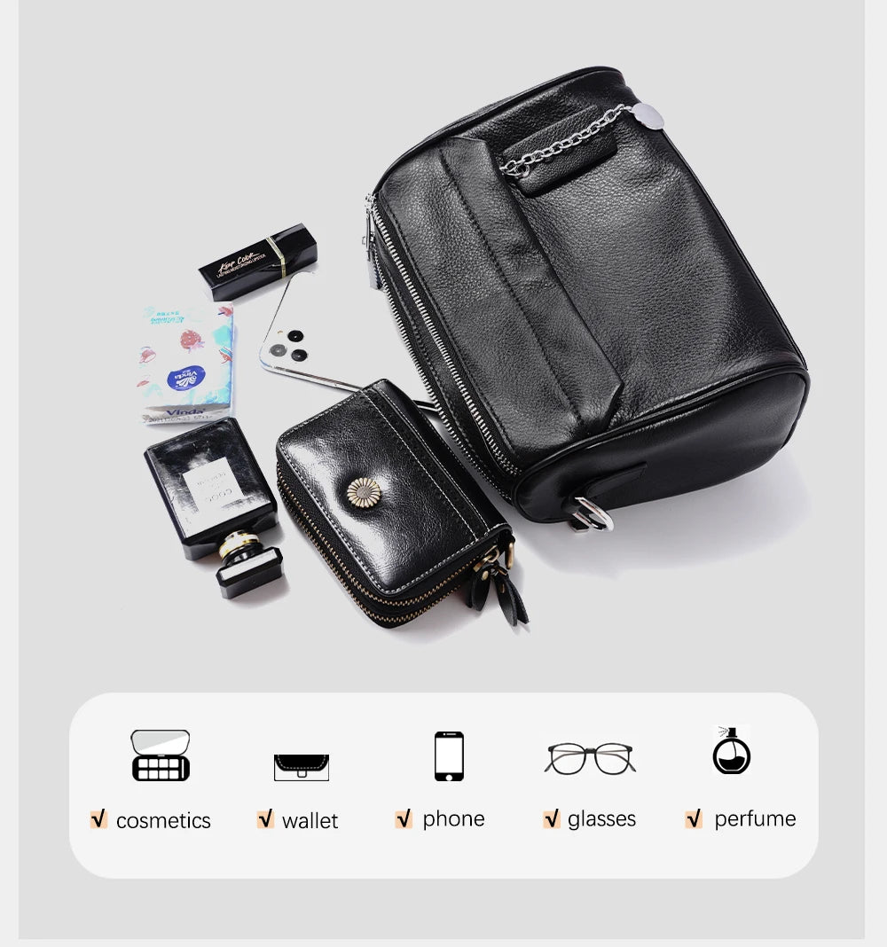 The Zency Leather Crossbody Bag