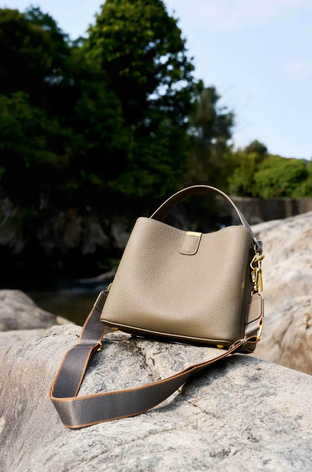The Madison Genuine Leather Bucket Bag