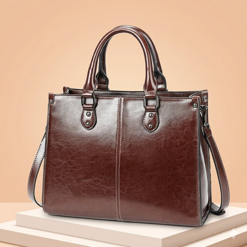 The Plaza Cowhide Leather Tote