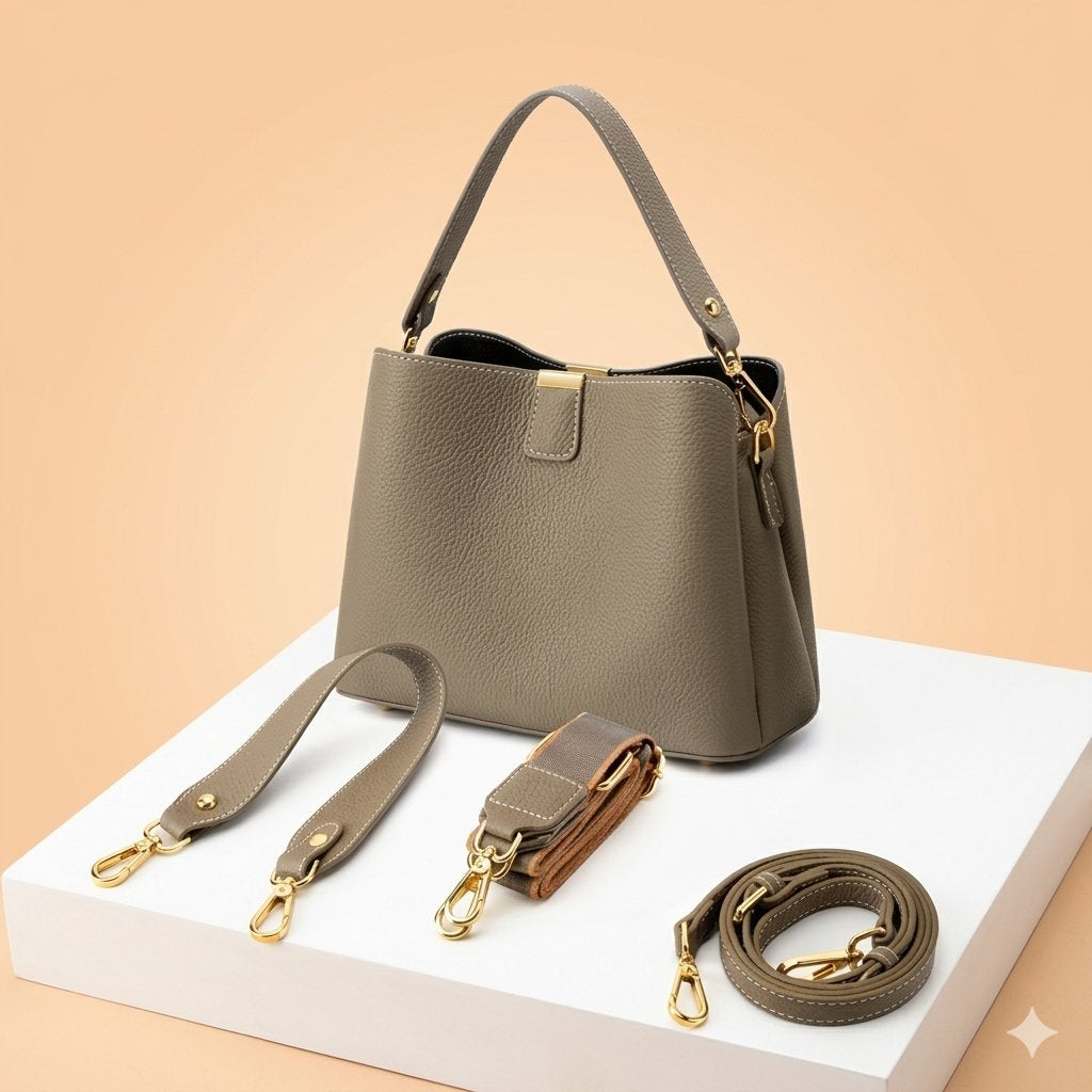 The Madison Genuine Leather Bucket Bag